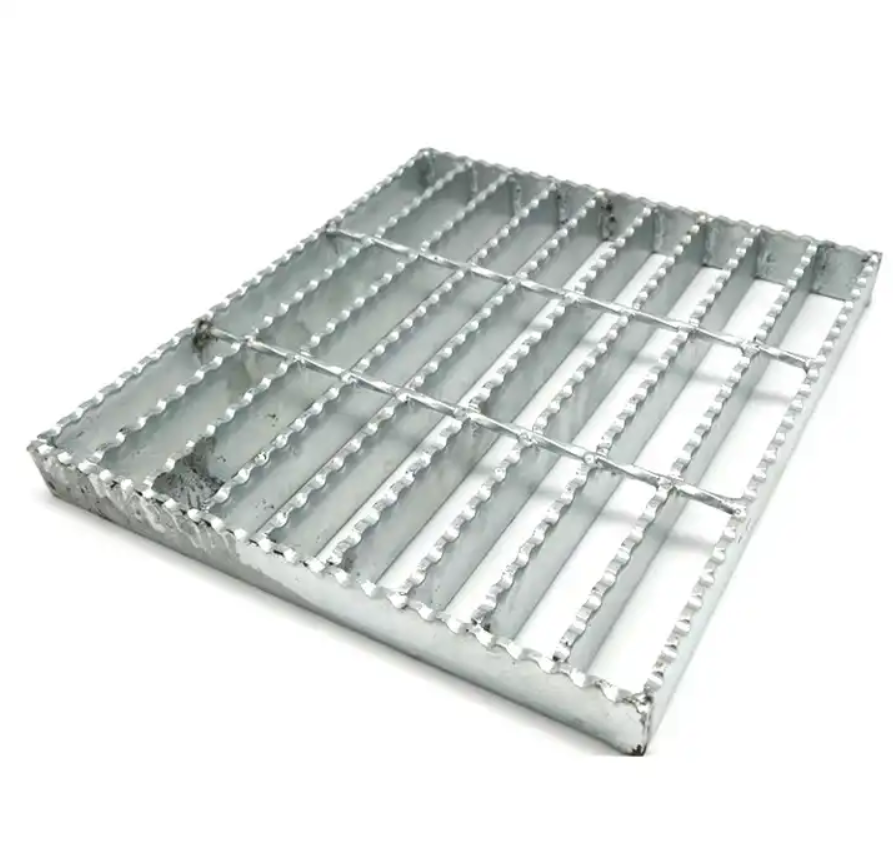 Hot Galvanized Heavy Duty Catwalk Steel Floor Webforge Serrated Grating Bar For Canal 1m Trench Canal Cover